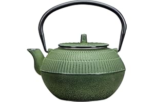 The Kitchenette 7321639 Théière, Fonte, Vert, 18 x 18 x 11,5 cm