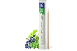 PERFEKTO24 Wunder Wykałaczki o aromacie - 100x indywidualnie zapakowane wykałaczki - dostępne w 7 orzeźwiających smakach - delikatna higiena jamy ustnej - świeży oddech - indywidualnie zapakowane wykałaczki o aromacie (Winogrono-Mięta)