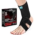 Welnove AFO Drop Foot Brace for Walking & Sleeping – Adjustable Soft Brace with Built-in Forefoot Support Plate for Foot Drop, TBI, ALS, MS – Comfortable with Shoes or Barefoot (Left & Right Included)