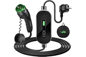 EVJUICION Caricatore per Auto Elettrico tipo 2 16A Cavo di Ricarica EV 3,6 kW Portatile, Caricabatterie EV Tipo 2 Veloce, IP67 Impermeabile, IEC 62196-2 (15M)