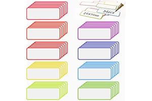 Magnetstreifen Beschreibbar, Teklemon 54 Stück 7,9 x 2,9 cm LöSchbarer Magnetstreifen, Wiederverwendbarer Magnete für Whiteboard, Metallschränke und Kühlschränke, Magnetische Oberflächen