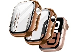 JETech Pläterat Fodral för Apple Watch Series 11/10 46mm, Kopparroséguld