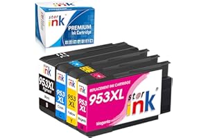 STARINK 953XL Zamiennik wkładów atramentowych 953 953XL kompatybilne z Officejet Pro 7720 7740 8710 8740 8730 8725 8720 8218 8210 7730 8715 (4 sztuki)