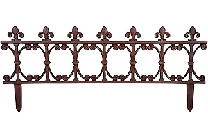 Esschert Design Ogrodzenie ogrodzeniowe z żeliwa 82 x 36, 100% żeliwo