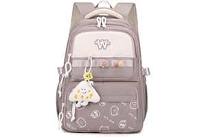 Myhozee Plecak szkolny, dla nastolatków, tornister szkolny, lekki, dziewczęcy, z zamkiem błyskawicznym, wodoszczelny, na uniwersytet