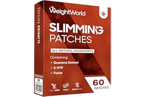 WEIGHTWORLD Guarana Slimming Patches | 60 Patches | 2 Months Supply | with 55% Guarana Extract, Flaxseed & Griffonia Seed Powder | Natural & Safe | Ultra-Thin & Transparent | Suitable for Sensitive Parts