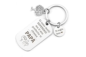 RGHSZ Regalo Festa del Papà,Portachiavi Papà,Regalo Papà Compleanno, Festa del Papà Idee,Regalo Portachiavi Festa del Papa,Regali per Papà,Festa del Papà Regali Personalizzati Regali per la Festa del Papà