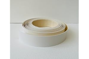 MELAMINE EDGING 22MM WIDE Vale Veneers Pre Glued Iron on Melamine White Gloss Edging Tape 22mm wide x 10 Metres.