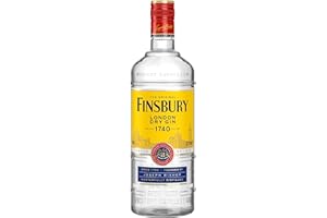 Finsbury London Dry Gin mit 37,5% vol. Der Klassiker aus London seit 1740, Wacholder und Zitrusnoten, Perfekt für Gin & Tonic - 1 x 0,7l