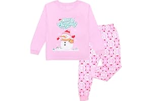 GRPSKCOS Kids Christmas Pyjamas Toddler Boys Girls Pajamas Xmas Sleepwear Santa Claus Winter Nightwear Kids Christmas Pjs Clothes 2-12 Years