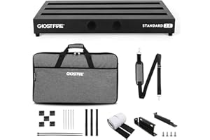 GHOSTFIRE guitar Pedalboard Aluminum Effect Pedal Board with Carry Bag,V series (V-STANDARD 2.0)