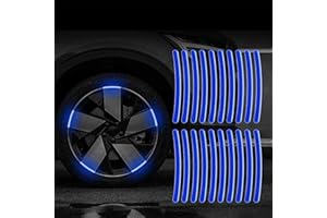 MINSEZHI Autocollant réfléchissant pour moyeu de roue de voiture, autocollant réfléchissant pour jante de roue, autocollants d'avertissement de sécurité nocturne, autocollants réfléchissants anti-rayures pour