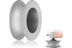 TIRYNS Roue de meulage Bullnose en porcelaine - Diamètre du trou : 20 mm - Diamètre extérieur : 7,3 cm - Outil de meulage diamant brasé - Roue abrasive concave pour meuleuse d'angle, granit, carrelage,