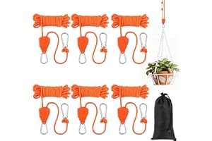 NUTKIT 6-pack tältspännlinor, 4 mm ratchetspännlinor med repspännare, 4 m bärbart justerbart campingrep, tältguide spännlinor