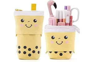 Piórnik Ambolio dla studentów, na ołówki, teleskopowy, dla dziewcząt, chłopców, do biura szkolnego, piórnik żółty, Piórnik