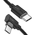 SUNGUY Cavo USB C a USB C 60W [0.3m * 2 ] Corto 90 degrés Cavo USB Type C Compatible con MacBook Pro, Air 2020, iPad Pro 2020