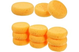 Hpmjz 12 Stück Runde Schwämme Malschwamm Reinigungsschwamm Kunst Schwamm Schwammpinsel Hochelastische Seifenschwämme Tonschwämme für Keramik Küche Schuhe Malerei Handwerk