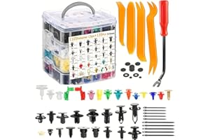 ERMWALR 1240PCS Car Trim Clips Plastic Rivets Fastener Bumper Fastener Tailgate Handle Rod Clip Door Trim Panel Fender Clips Auto Push Pin Rivets Set