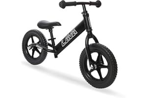 Lava Sport Balance Bike - Kids Lightweight Aluminum No Pedal Bike - Adjustable Handlebar and Seat for Toddler - Perfect Training Bike for Boys and Girls with Puncture Proof EVA Tires - Basalt Black