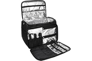 RELAVEL Professionelle Friseur Tasche, Friseur Tasche, Toiletten Reisetasche, Kosmetik Schönheit Friseur Tasche mit Schultergurt, Haar Make-up Salon Organizer Tasche Isolierung Material