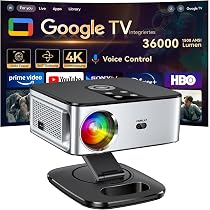 HORLAT Beamer Mit Android 12 & 360° Drehung – 800 ANSI Lumen, 4K Unterstützung, WiFi 6, Auto Trapezkorrektur