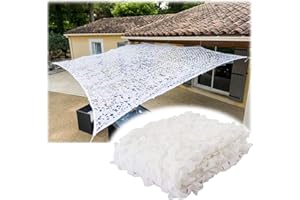 YALOY Camouflage Net White for Sun Protection, Camouflage Net for German Armed Forces, Flame Retardant 3 x 4.0 m, 2 x 10 m, 5 x 10 m, 4 x 5 m, 4 x 6 m, 4 x 10 m, 2 x 5 m, 8 x 8 m for Garden, Camping, Party,