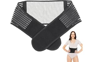Cisixin Faja Ortopedica Lumbar, Auto Calefacción Faja Lumbar, Cinturón Lumbar para Terapia de Postura, Transpirable Faja Lumbar Trabajo, para Aliviar Dolor y Lesiones, Escoliosis, Ciática