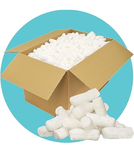 Magicwater Supply - 1 Cu Ft - White Packing Peanuts - Anti-Static S Shaped Cushion for Shipping, Void Filling & Storage - Protect Your Goods in Magicwater Supply - 1 Cu Ft - White Packing Peanuts - Anti-Static S Shaped Cushion for Shipping, Void Filling & Storage - Protect Your Goods in