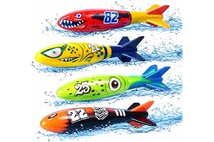 TK Gruppe Timo Klingler 4 x Torpedo för barn och vuxna – pool och simbassäng – vattenleksak för dykning – dykringar och dykstavar (4 x Torpedo)