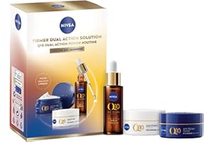 ‎NIVEA NIVEA Q10 Anti-Falten Power Gesichtspflege Set, Geschenkset mit Tagescreme (50 ml), Nachtcreme (50 ml) und Dual Action Serum (30 ml), Anti-Age Pflegeset
