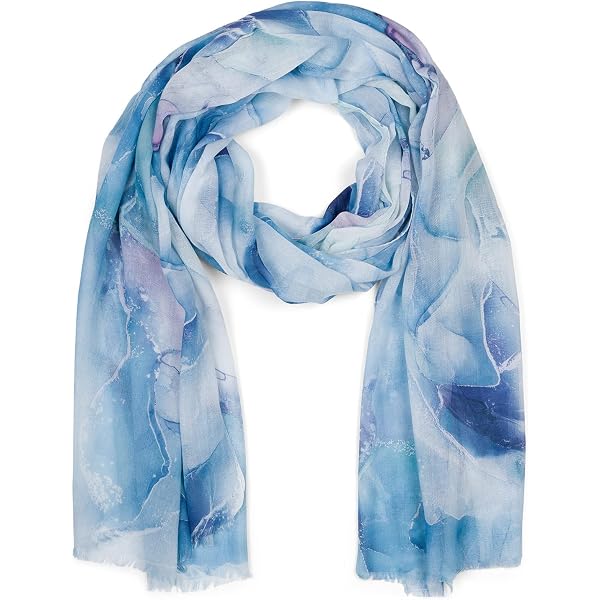 Écharpe Femme StyleBREAKER Dégradé Multicolore Avec Franges - Foulard Léger Et Élégant