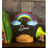 G&ouml;kkuşağı &Ccedil;ocuk Hediyesi, Rainbow Doğum G&uuml;n&uuml; Hediyesi Led Gece Lambası, &Ccedil;ocuk Odası Aydınlatması, Erkek Bebek, Kız Bebek