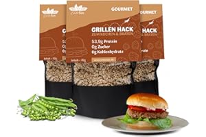 EntoSus - Grilling Chop and Grilling Burger Mix, Minced Meat, Meat Substitute, Burger Patties, Protein Rich, Sustainable, Locally Produced in Germany (Grilling Hack, 3 x 70 g)