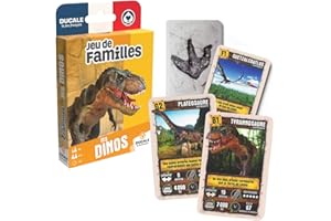 LA DUCALE Ducale - Jeu de 7 Familles Les Dinos - Jeu de Cartes Enfants - Dinosaures - A partir de 4 ans