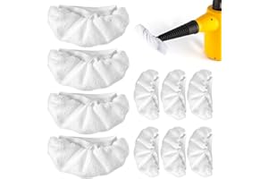 YUXIANLB 10 Stück Universelle Wiederverwendbare Dampfwischpads Dampfreiniger Zubehör für die Meisten Handdampfreiniger Dampfaufsätze Waschbare Tücher für die Reinigung von Boden Wänden und Kleidung