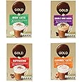 Delicious Flavoured Coffee Sachets Variety Pack - Cappuccino, Irish Latte, Mocha, and Caramel Latte (32 Sachets)