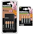 Duracell CEF 14 AA & AAA Battery Charger with 6 AA & 2 AAA Rechargeable Batteries