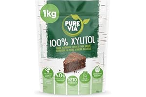 Pure Via - Xylitol Sucre de Bouleau - Poudre Cristallisée - Zéro Sucre - Alternative d'origine naturelle au sucre |1kg