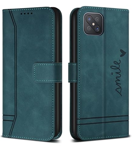 TECHGEAR Pelle Cover Oppo Reno4 Z 5G - Custodia Portafoglio in Pelle Sintetica e TPU Antiurto, Funzione di Supporto con Slot per Schede e Cinturino da Polso per Oppo Reno 4Z 5G