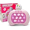 lttorjf Electronic Pop It Game Quick Push Bubble Game Push Pop Fidget Toys for Children Button Puzzle Game Funny Toys Gift for Children and Adults Bubble Stress(Unicorn)