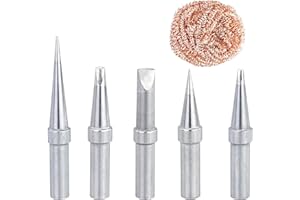 JRSHIRLEYLTD Lot de 5 pannes à souder ET de rechange pour fer à souder ETS ETA ETB ETT ETD - Pointe de rechange pour Weller WES51 WESD51 WE1010NA PES51