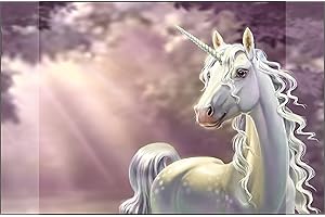 Kangaro - Sottomano con motivo unicorno, 38 x 58 cm