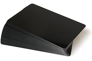 PAC SUPPLIES GLOBAL 100 tarjetas de PVC mate premium, aptas para alimentos para Evolis, Pricecard Pro Flex, Magicard, Fargo, Zebra Card Impresoras... (negro)