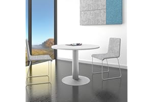 ‎WEBER BÜRO Weber Büro Optima runder Besprechungstisch Esstisch Küchentisch Tisch Perlgrau Rund Ø 100 cm