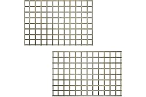 PREMIER GARDEN SUPPLIES Premier Flat 6x4ft (W: 6ft x H: 4ft) Frameless Rough-Sawn Square Trellis Pressure-Treated Garden Panel with 100-120mm Squares Fence Topper/Wall Art Width 1828mm x Height: 1200mm