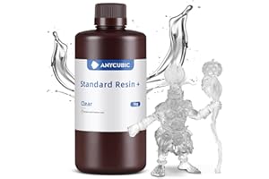 ANYCUBIC Résine Standard + Photopolymère Amélioré, Résine Standard d'Imprimante 3D LCD, Plus Résistante et Précise avec Photopolymérisation UV 405 nm Résine Rapide pour l'impression 3D, Transparent