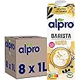 Alpro Barista Haferdrink, 8x1L, haltbar, 100% pflanzlich, Quelle von Calcium und Vitaminen, zuckerarm, fettarm, ohne Laktose,