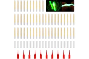 GENERIC mayDONG 50Pcs Fishing Glow Stick Bright Green Fluorescent Light Rod Tip Glow Sticks Night Fishing Light Sticks Fishing Supplies