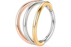 OUFER Body Piercing 16G Piercing Conch en Acier Chirurgical 316L Piercing Nez Anneau Hoop Piercing Helix Tragus Piercing Oreille pour Femme