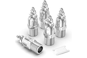 ERGAOBOY 2 pezzi ugelli atomizzatori conici a spirale in acciaio inox 304, spruzzatore per aspirazione polveri con filettatura maschio da 1/2", per raffreddamento gas, lavaggio, protezione antincendio